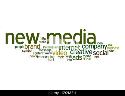 New media word cloud Stock Photo