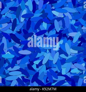 Seamless chaotic ellipse background pattern - vector graphic from blue ellipses with shadow effect Stock Vector