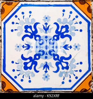 Captures of real Portuguese tiles while I walk along the streets of Portugal, this will be a collection constantly growing Stock Photo