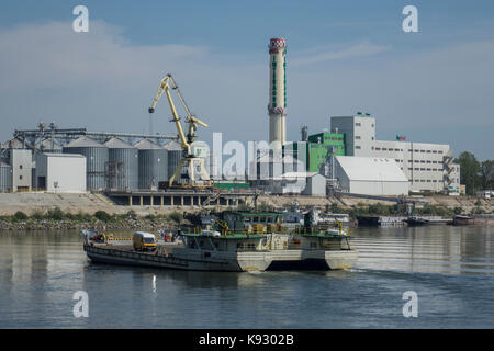 Romania, River Danube at Zimnicea Stock Photo