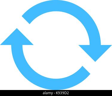 Arrow sign direction icon navigation button reload, refresh, rotation, loop, repetition, reset pictogram. Vector illustration a graphic element Stock Vector