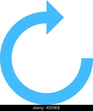 Arrow sign direction icon navigation button reload, refresh, rotation, loop, repetition, reset pictogram. Vector illustration a graphic element Stock Vector