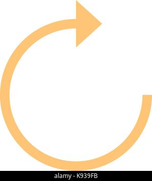 Arrow sign direction icon navigation button reload, refresh, rotation, loop, repetition, reset pictogram. Vector illustration a graphic element Stock Vector