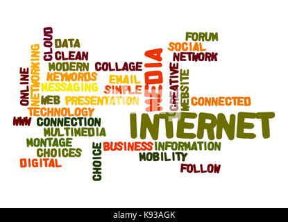 Internet  word cloud Stock Photo