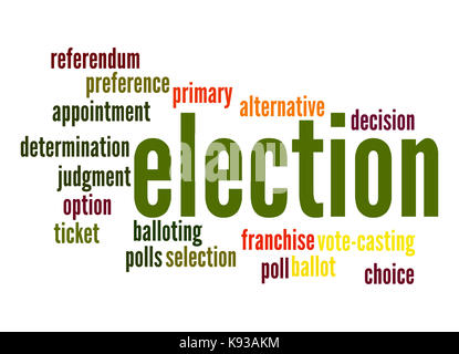 Election word cloud Stock Photo