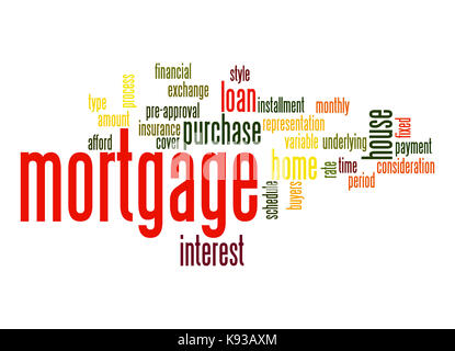 Mortgage word cloud Stock Photo