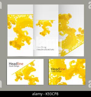 Template cover ink in water Stock Vector