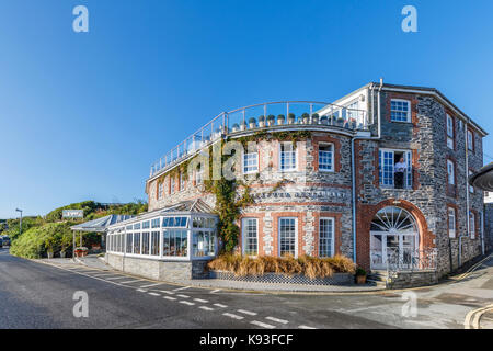 Exterior view of Rick Stein's Seafood Restaurant, Padstow, a small fishing village on the west bank of the River Camel estuary north coast of Cornwall Stock Photo