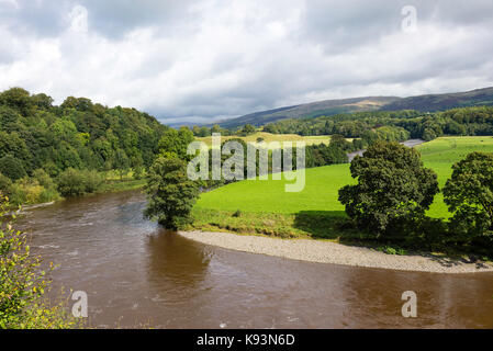 The River Lune from Ruskins View in Kirkby Lonsdale Cumbria England United Kingdom UK Stock Photo