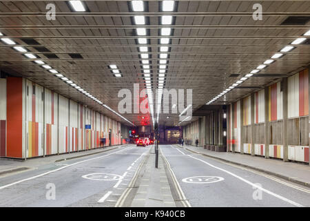 Beech Street tunnel in Barbican, City of London Stock Photo