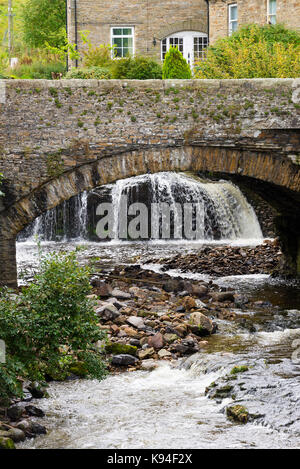 The Beautiful Flowing Gayle Beck Waterfalls in Hawes North Yorkshire England United Kingdom UK Stock Photo