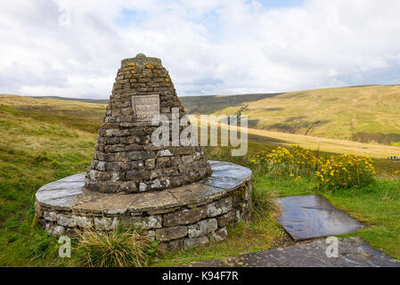 Millennium Memorial Above Muker by Buttertubs Pass Yorkshire Dales National Park Yorkshire England United Kingdom UK Stock Photo