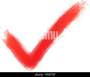 Red check mark sign addition icon. Quick and easy recolorable shape ...