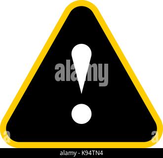 Use it in all your designs. Flat style exclamation mark icon warning sign attention button in triangle shape. Vector illustration a graphic element Stock Vector