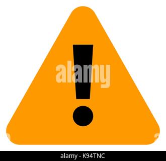 Use it in all your designs. Flat style exclamation mark icon warning sign attention button in triangle shape. Vector illustration a graphic element Stock Vector