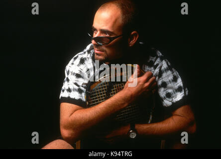 Portrait of Andre Agassi, 1995 Stock Photo