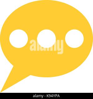 Flat speech bubble icon chat room sign forum internet button. Quick and easy recolorable shape isolated from background. Vector illustration Stock Vector