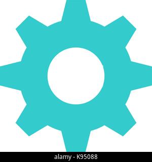 Flat cog icon gear sign cogwheel interface button. Multimedia audio video movie icons. Vector illustration a graphic element for web internet design Stock Vector