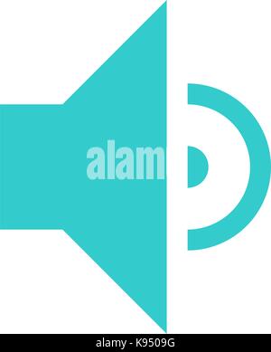 Flat volume-medium icon loudspeaker sign speaker interface button. Multimedia audio video movie pictogram. Vector illustration a graphic element Stock Vector