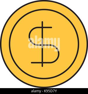 business coin money currrency banking Stock Vector