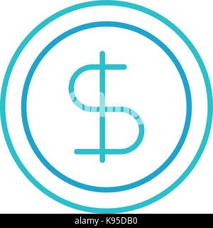 business coin money currrency banking Stock Vector