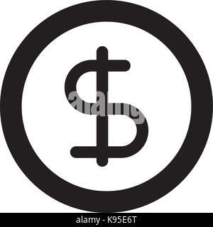 business coin money currrency banking Stock Vector