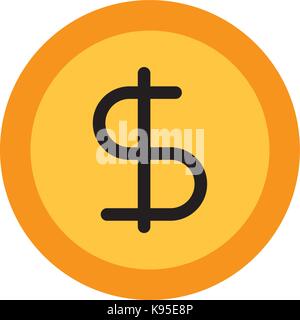 business coin money currrency banking Stock Vector