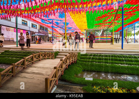 The colorful Jogyesa Buddhist Temple in Seoul, South Korea, Asia. Stock Photo