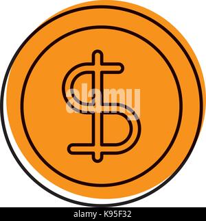 business coin money currrency banking Stock Vector