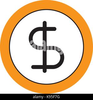 business coin money currrency banking Stock Vector