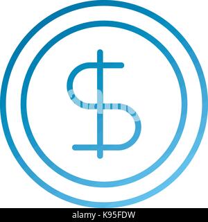 business coin money currrency banking Stock Vector