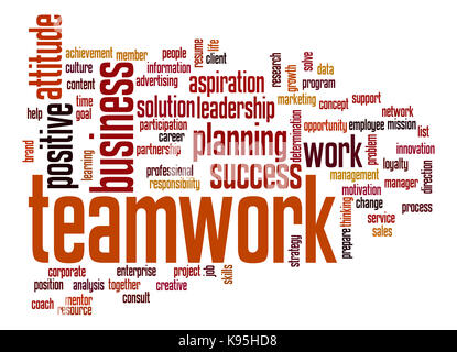 Teamwork word cloud Stock Photo