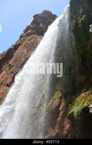 Waterfall in the hills near Marrakech Morocco Stock Photo