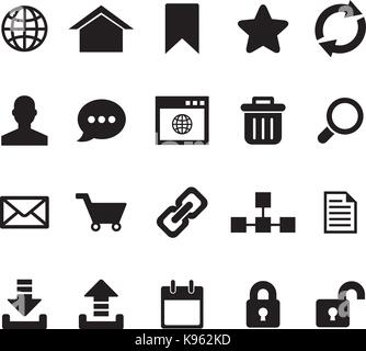 Internet icon set Stock Vector