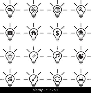 light bulb icon Stock Vector