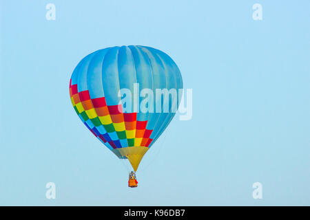 Light Blue Hot Air Balloon Stock Photo