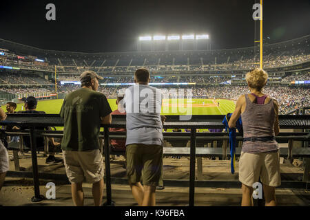 A baseball game between the DeNA BayStars and the Hanshin Tigers is played  at Yokohama Stadium on Nov. 1, 2020, the last day of a three-day trial to  study ways to mitigate