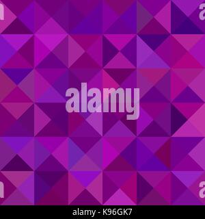 Geometric abstract triangle tiled mosaic pattern background - vector illustration from triangles in purple tones Stock Vector