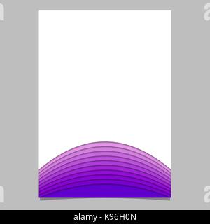 Blank brochure template from layer stripes - vector document graphic with 3d effect Stock Vector