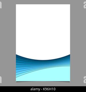 Abstract brochure template from curves - vector stationery design with 3d shadow effect Stock Vector