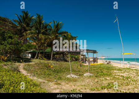 Barraca Tremendão, Taipe beach, Arraial da Ajuda, Porto Seguro, Bahia, Brazil Stock Photo