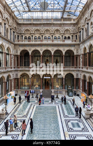 The Durbar Court at the former India Office, British Foreign and Commonwealth Office, Westminster, London, England, UK Stock Photo