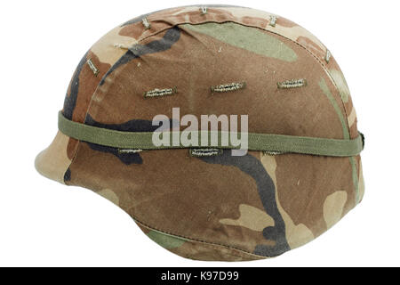 us army kevlar helmet isolated on white Stock Photo