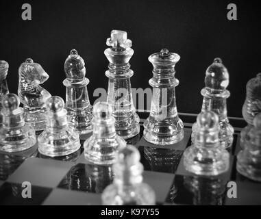 Chess Pieces with Pawn Moved Stock Photo
