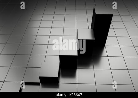 3d rendering of abstract cubes background Stock Photo
