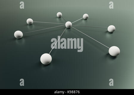 3d rendering of abstract sphere network Stock Photo