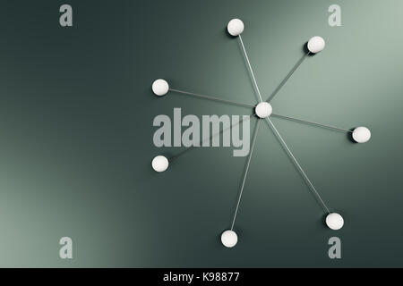 3d rendering of abstract sphere network Stock Photo