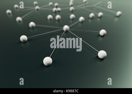 3d rendering of abstract sphere network Stock Photo