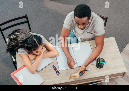 doing homework Stock Photo
