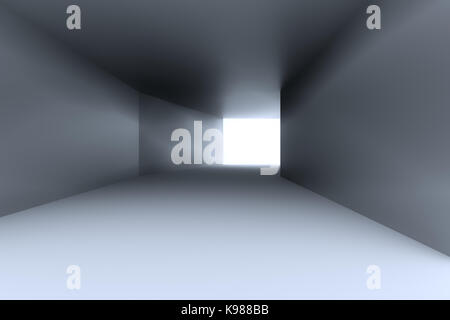 3d rendering of empty tunnel with light Stock Photo